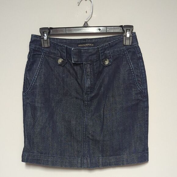 Banana Republic Blue Mini Pencil Skirt - Picture 1 of 5